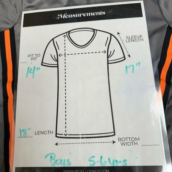 Boy's Air Jordan Gray/Black/Orange Zip Up Jacket. Lightweight.  Size 5-6 years - Picture 6 of 6